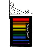 Love Wins Barcode - Support Inspirational Vertical Impressions Decorative Flags HG148687 Made In USA