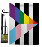 Gay Trans Straight Ally - Support Inspirational Vertical Impressions Decorative Flags HG148691 Made In USA