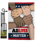 All Lives Matter - Support Inspirational Vertical Impressions Decorative Flags HG170016 Made In USA