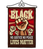 No Justice No Peace - Support Inspirational Vertical Impressions Decorative Flags HG170018 Made In USA