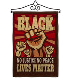 No Justice No Peace - Support Inspirational Vertical Impressions Decorative Flags HG170018 Made In USA