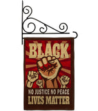 No Justice No Peace - Support Inspirational Vertical Impressions Decorative Flags HG170018 Made In USA