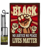 No Justice No Peace - Support Inspirational Vertical Impressions Decorative Flags HG170018 Made In USA