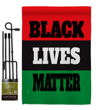 Black Lives Awareness - Support Inspirational Vertical Impressions Decorative Flags HG170020 Made In USA