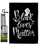 BLM Solidarity - Support Inspirational Vertical Impressions Decorative Flags HG170054 Made In USA