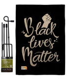 BLM Solidarity - Support Inspirational Vertical Impressions Decorative Flags HG170054 Made In USA