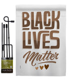 Love BLM - Support Inspirational Vertical Impressions Decorative Flags HG170057 Made In USA