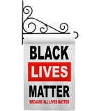 Because All Lives Matter - Support Inspirational Vertical Impressions Decorative Flags HG170058 Made In USA