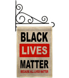 Because All Lives Matter - Support Inspirational Vertical Impressions Decorative Flags HG170058 Made In USA