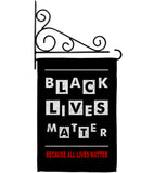 Justice For BLM - Support Inspirational Vertical Impressions Decorative Flags HG170059 Made In USA