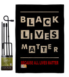 Justice For BLM - Support Inspirational Vertical Impressions Decorative Flags HG170059 Made In USA