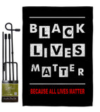 Justice For BLM - Support Inspirational Vertical Impressions Decorative Flags HG170059 Made In USA