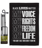 Black Lives Freedom - Support Inspirational Vertical Impressions Decorative Flags HG170061 Made In USA