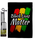 Black Lives Awareness - Support Inspirational Vertical Impressions Decorative Flags HG170068 Made In USA