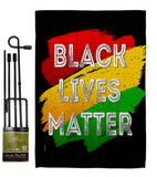 Black Lives Freedom - Support Inspirational Vertical Impressions Decorative Flags HG170071 Made In USA