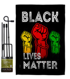 Justice For BLM - Support Inspirational Vertical Impressions Decorative Flags HG170072 Made In USA