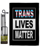 Trans Lives Matter - Support Inspirational Vertical Impressions Decorative Flags HG170127 Made In USA