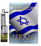 Pray for Israel - Support Inspirational Vertical Impressions Decorative Flags HG170190 Made In USA