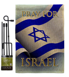 Pray for Israel - Support Inspirational Vertical Impressions Decorative Flags HG170190 Made In USA