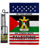 We Stand with Palestine - Support Inspirational Vertical Impressions Decorative Flags HG170193 Made In USA