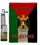 Stand with Palestine - Support Inspirational Vertical Impressions Decorative Flags HG170194 Made In USA