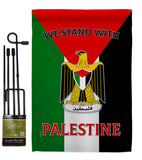 Stand with Palestine - Support Inspirational Vertical Impressions Decorative Flags HG170194 Made In USA