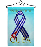 Pray For Cuba - Support Inspirational Vertical Impressions Decorative Flags HG170213 Made In USA