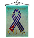 Pray For Cuba - Support Inspirational Vertical Impressions Decorative Flags HG170213 Made In USA