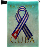 Pray For Cuba - Support Inspirational Vertical Impressions Decorative Flags HG170213 Made In USA