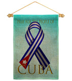 Pray For Cuba - Support Inspirational Vertical Impressions Decorative Flags HG170213 Made In USA