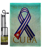 Pray For Cuba - Support Inspirational Vertical Impressions Decorative Flags HG170213 Made In USA