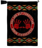 MMIW Awareness - Support Inspirational Vertical Impressions Decorative Flags HG170216 Made In USA