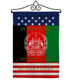 This Home Afghanistan - Support Inspirational Vertical Impressions Decorative Flags HG170218 Made In USA