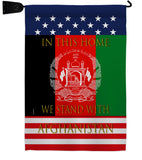 This Home Afghanistan - Support Inspirational Vertical Impressions Decorative Flags HG170218 Made In USA