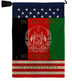 This Home Afghanistan - Support Inspirational Vertical Impressions Decorative Flags HG170218 Made In USA