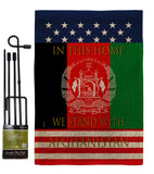 This Home Afghanistan - Support Inspirational Vertical Impressions Decorative Flags HG170218 Made In USA