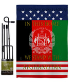 This Home Afghanistan - Support Inspirational Vertical Impressions Decorative Flags HG170218 Made In USA