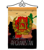 Afghanistan We Pray - Support Inspirational Vertical Impressions Decorative Flags HG170222 Made In USA