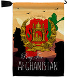 Afghanistan We Pray - Support Inspirational Vertical Impressions Decorative Flags HG170222 Made In USA