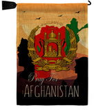 Afghanistan We Pray - Support Inspirational Vertical Impressions Decorative Flags HG170222 Made In USA