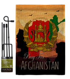 Afghanistan We Pray - Support Inspirational Vertical Impressions Decorative Flags HG170222 Made In USA