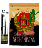 Afghanistan We Pray - Support Inspirational Vertical Impressions Decorative Flags HG170222 Made In USA