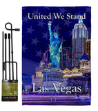 Untied We Stand Las Vegas - Support Inspirational Vertical Impressions Decorative Flags HG192040 Made In USA