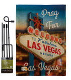 Pray for Las Vegas - Support Inspirational Vertical Impressions Decorative Flags HG192041 Made In USA