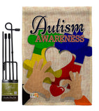 Love Autism Awareness - Support Inspirational Vertical Impressions Decorative Flags HG192068 Made In USA