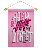 Her Fight is My Fight - Support Inspirational Vertical Impressions Decorative Flags HG192328 Made In USA