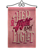 Her Fight is My Fight - Support Inspirational Vertical Impressions Decorative Flags HG192328 Made In USA