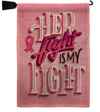 Her Fight is My Fight - Support Inspirational Vertical Impressions Decorative Flags HG192328 Made In USA