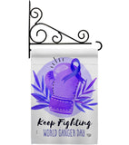 Keep Fighting - Support Inspirational Vertical Impressions Decorative Flags HG192418 Made In USA