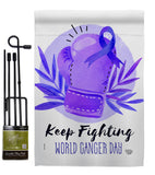 Keep Fighting - Support Inspirational Vertical Impressions Decorative Flags HG192418 Made In USA